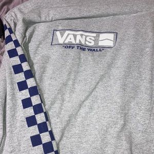 Long sleeve grey dark blue vans shirt